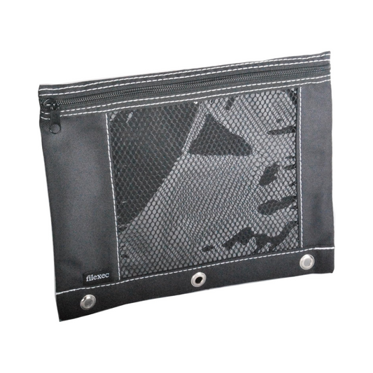 Pencil Pouch w/ See Thru Mesh Window - Assorted Colors