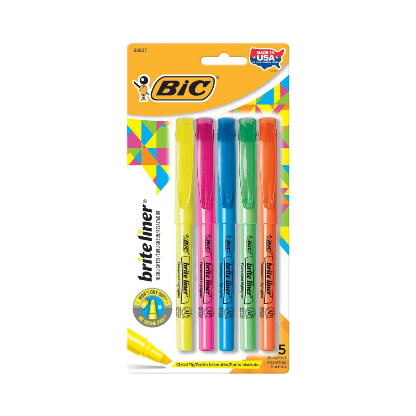 BIC Briteliner Highlighters 5 Pack