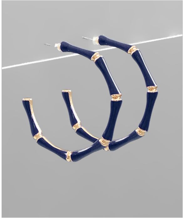 Bamboo Hoop Earring - 2 colors