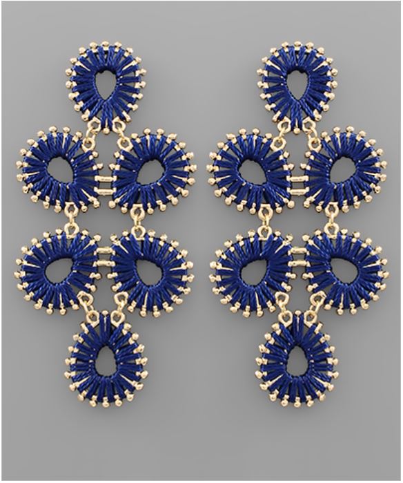 Thread and Gold Drop Earring - 2 colors
