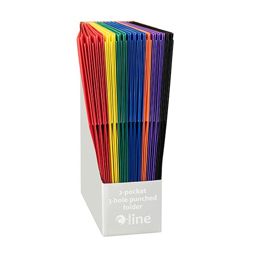 2-Pocket Poly Folders with Binder Holes