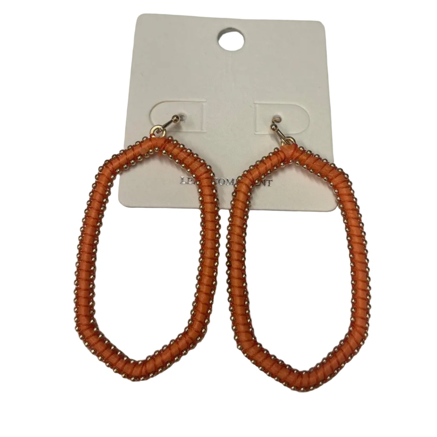 Raffia Wrapped Hex Earrings - SALE