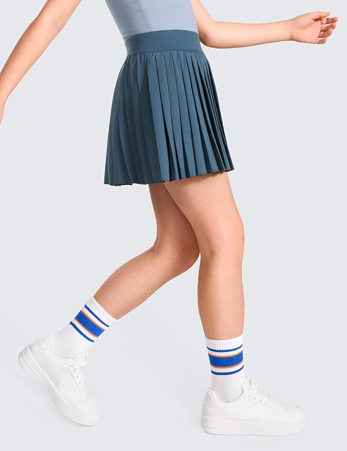 Youth Girls Pleated Tennis Skirt - Orange - SALE