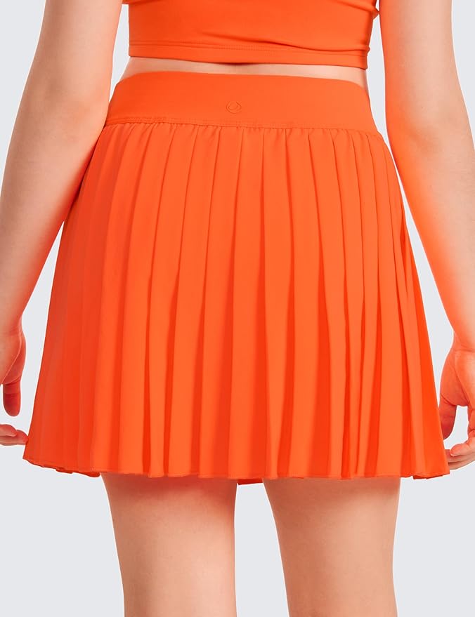 Youth Girls Pleated Tennis Skirt - Orange - SALE