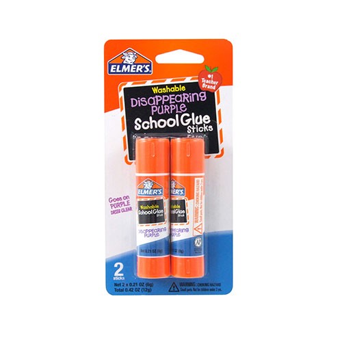 Elmer's Washable Disappearing Purple School Glue - 2pk