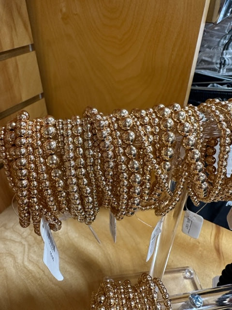 Gold Bead Bracelet Set (5/set)