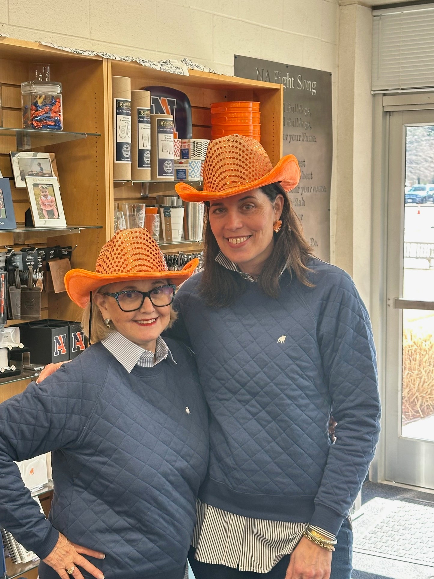 Orange Sequin Light-Up Cowboy Hat