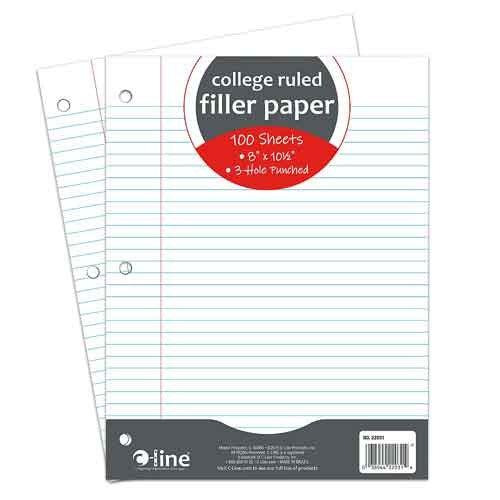 Filler Paper - College Ruled