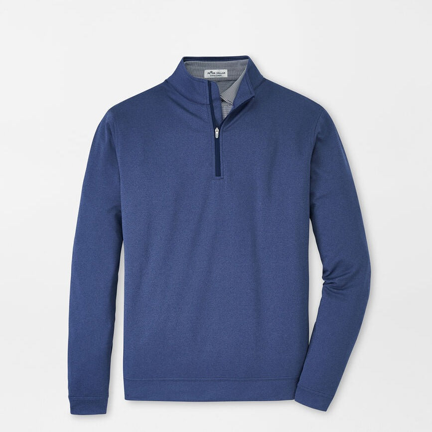 Perth Mélange Performance Quarter-Zip by Peter Millar (custom logo available)