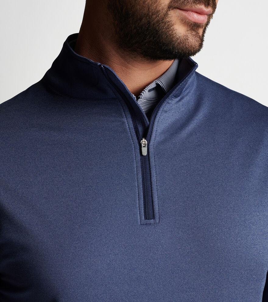 Perth Mélange Performance Quarter-Zip by Peter Millar (custom logo available)
