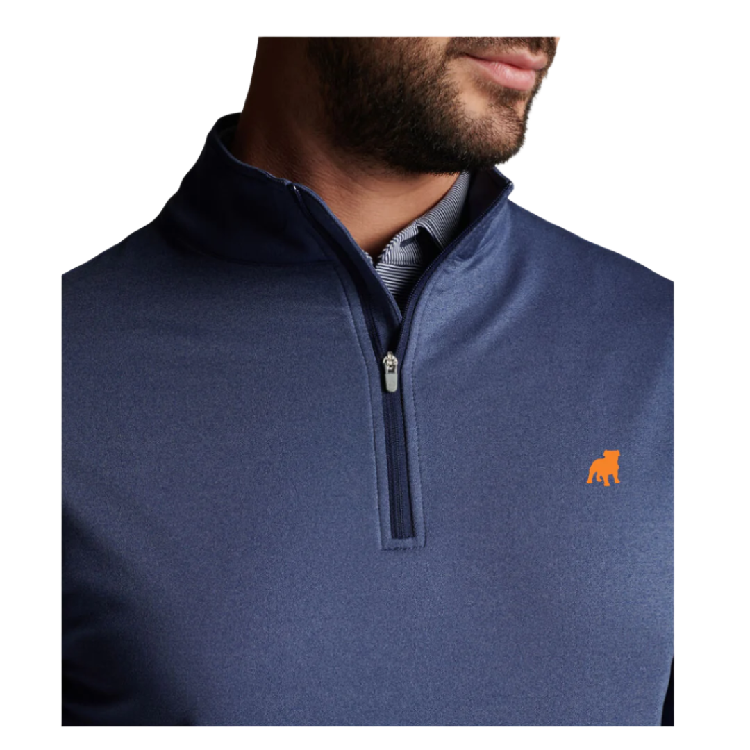 Perth Mélange Performance Quarter-Zip by Peter Millar (custom logo available)