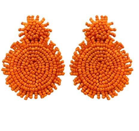 Double Bead Disk Earring - 2 colors