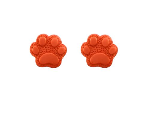 Orange Clay Stud Earrings - small
