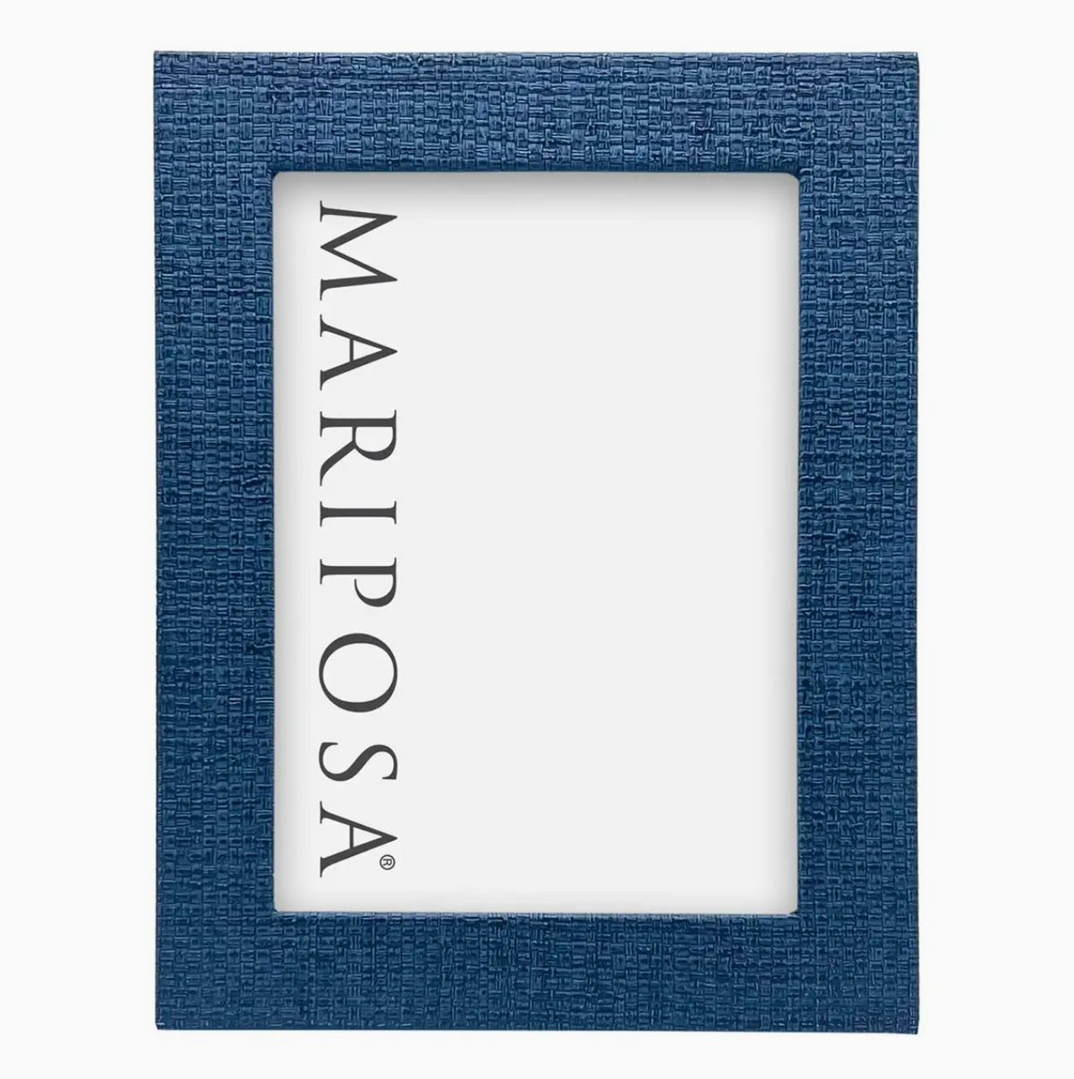 Indigo Faux Grasscloth 5x7 Frame by Mariposa