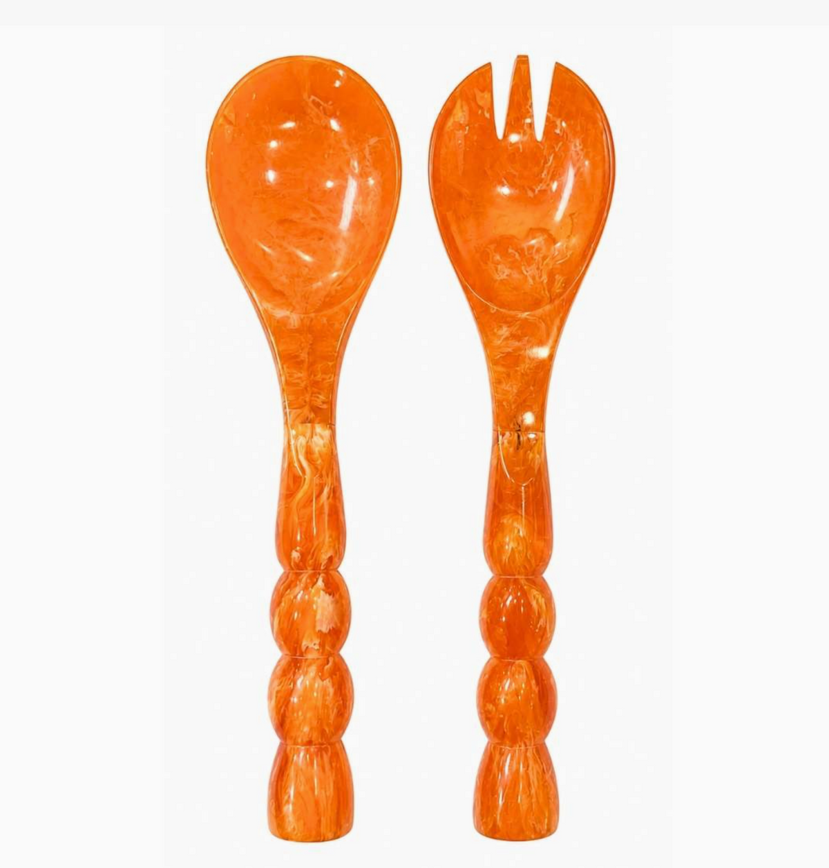 Orange Bermuda Salad Servers by Laura Park