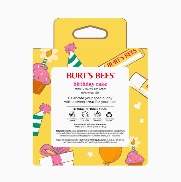 Birthday Cake Lip Balm + Gift Card by Burt's Bees
