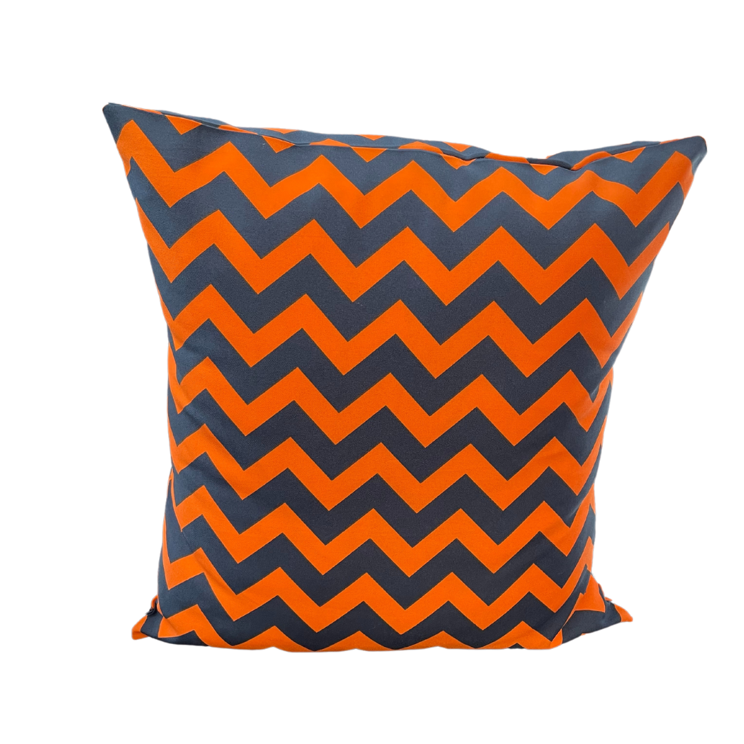Navy and Orange Pillowcase