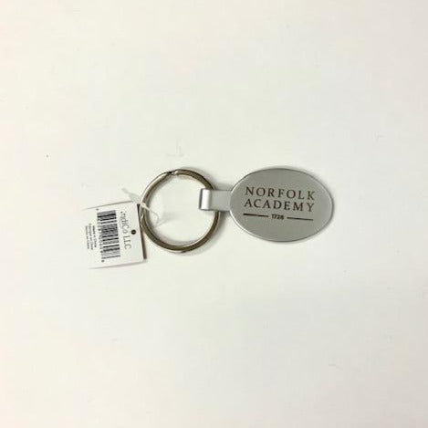 Norfolk Academy Engraved Oval Keychain