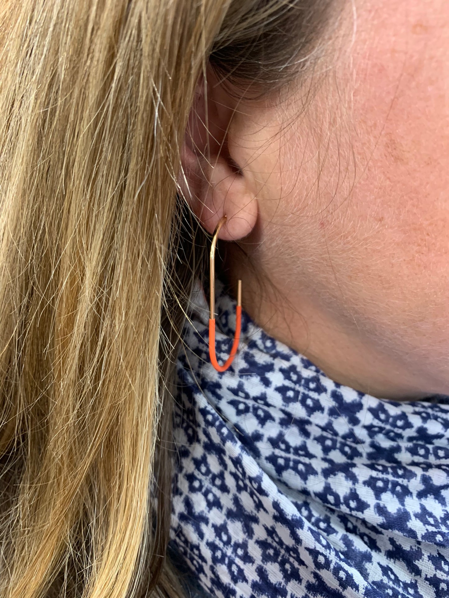 Half Oval Hoop Earrings