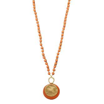 Layered Disc Bead Necklace - 2 colors
