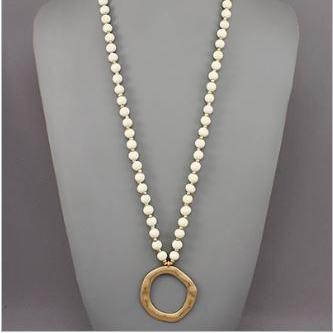 Open Gold Pendant Necklace