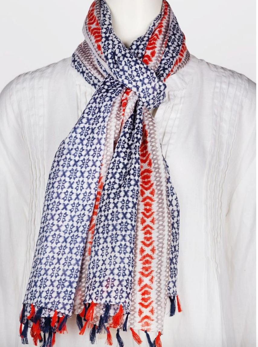 Mosaic Tassle Scarf
