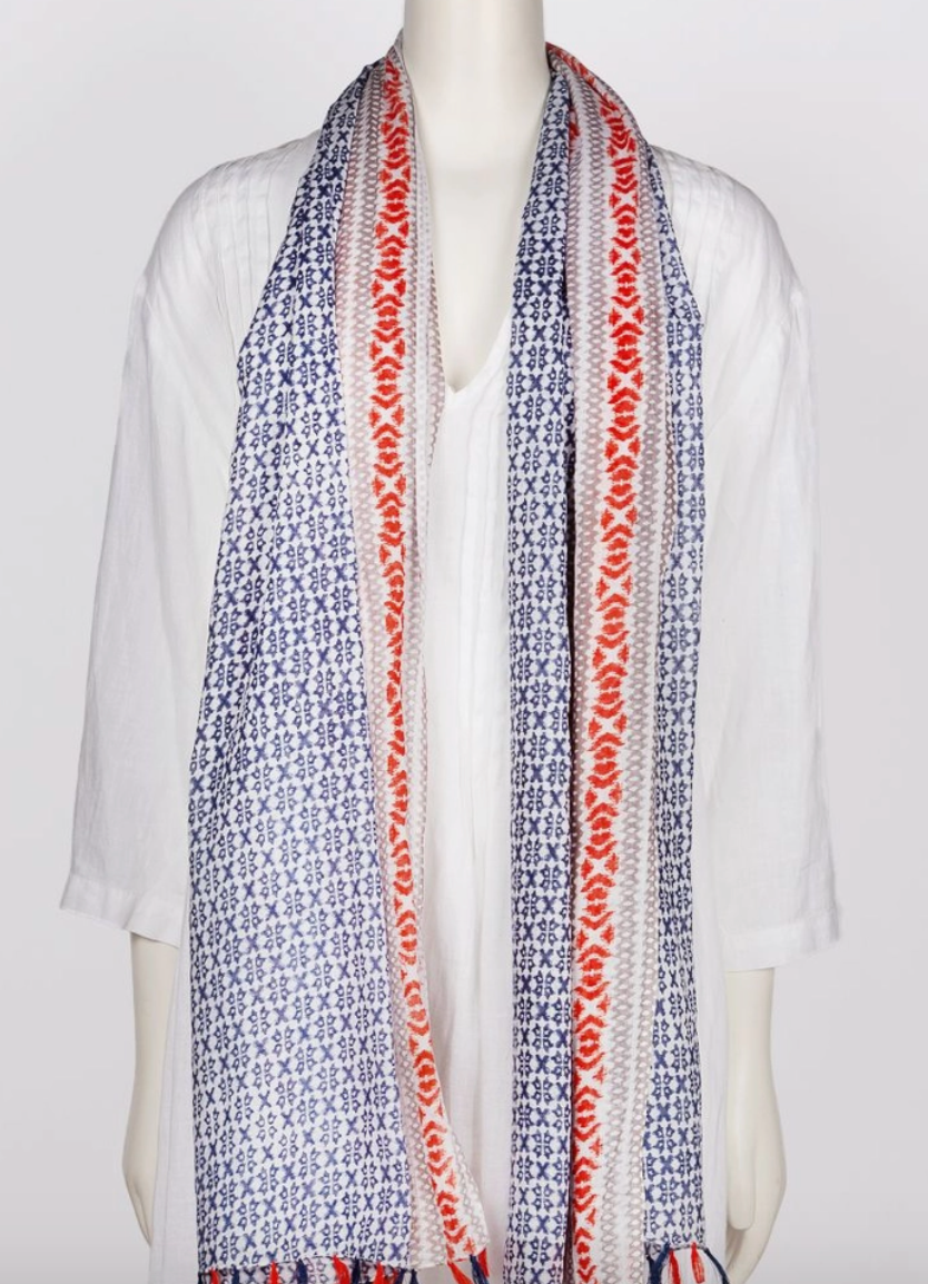 Mosaic Tassle Scarf
