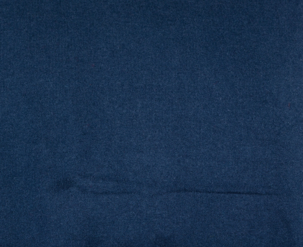 Cashmere Poncho - Orange/Navy