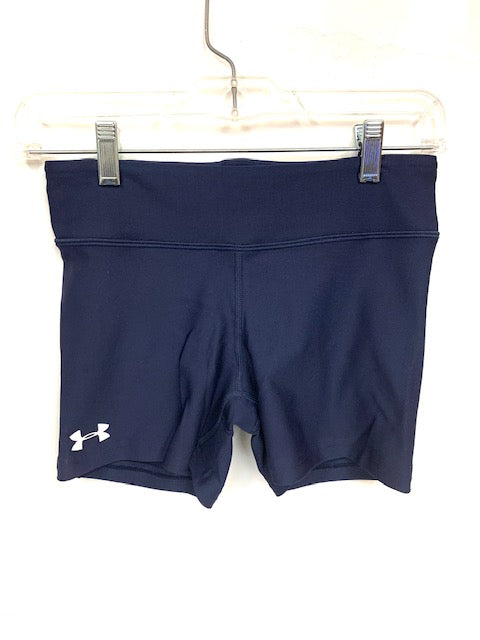 UA Navy Compression Shorts 4" - Ladies