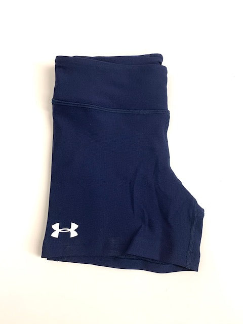 UA Navy Compression Shorts 4" - Ladies