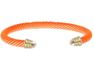 Cable Cuff Bracelet with Pearl