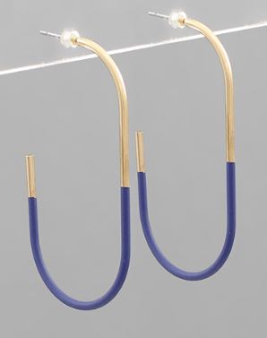 Half Oval Hoop Earrings