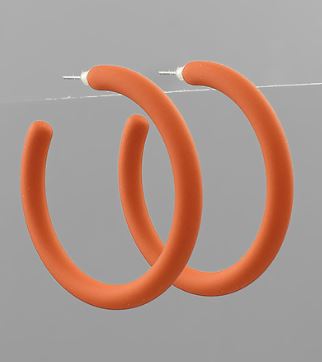 Orange Hoop Earrings