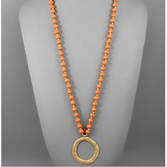 Open Gold Pendant Necklace