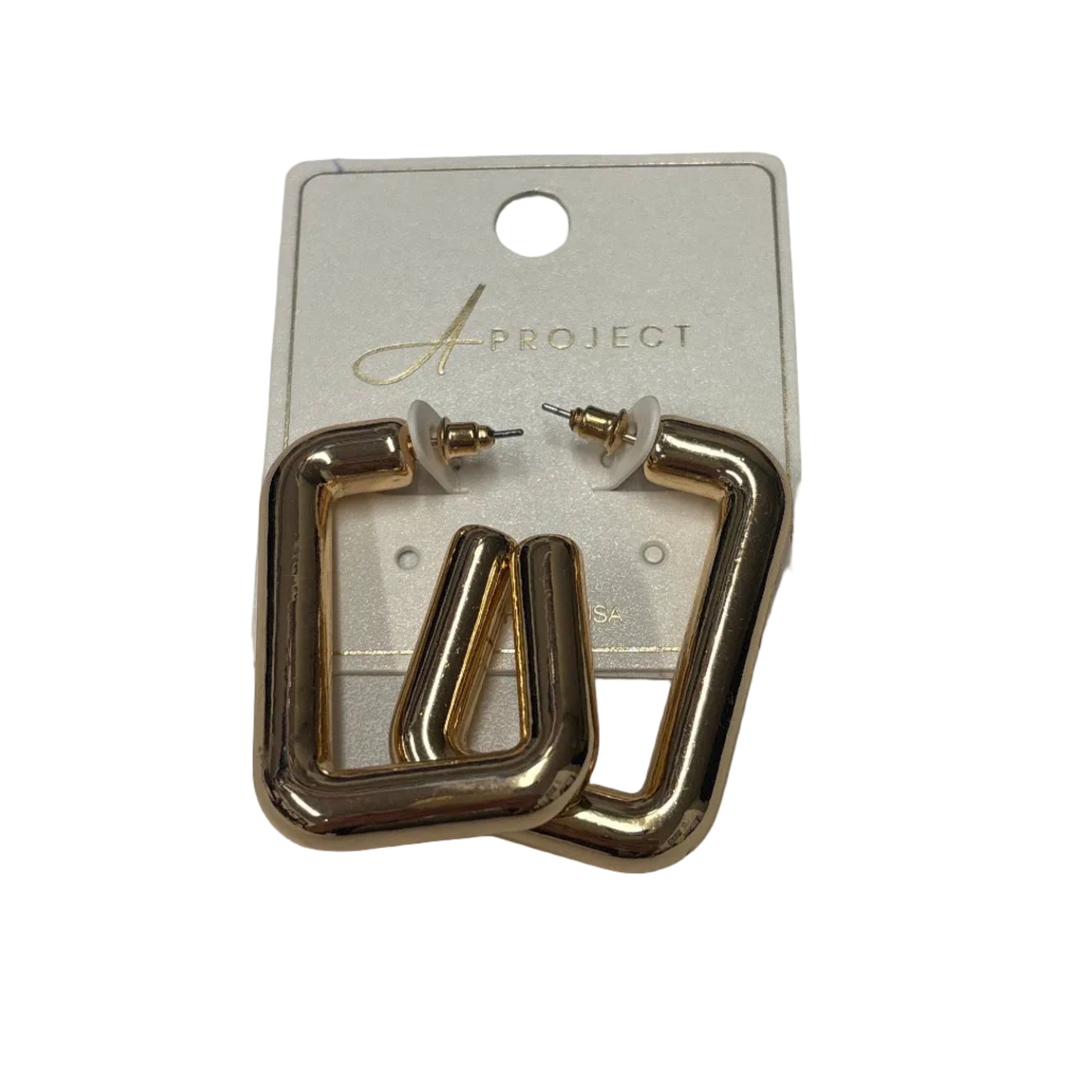 Gold Square Hoop Earrings - SALE