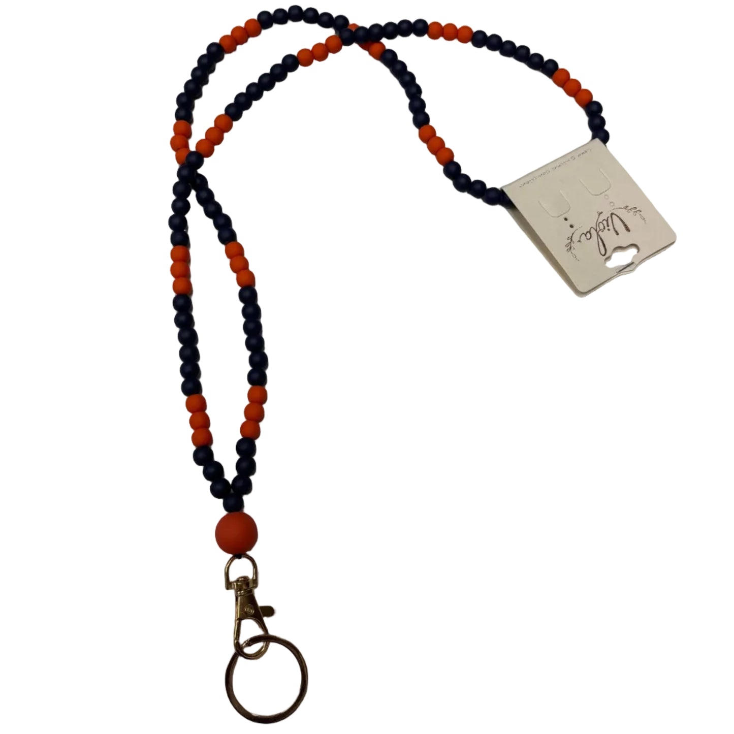 School Colors Wood Bead Lanyard