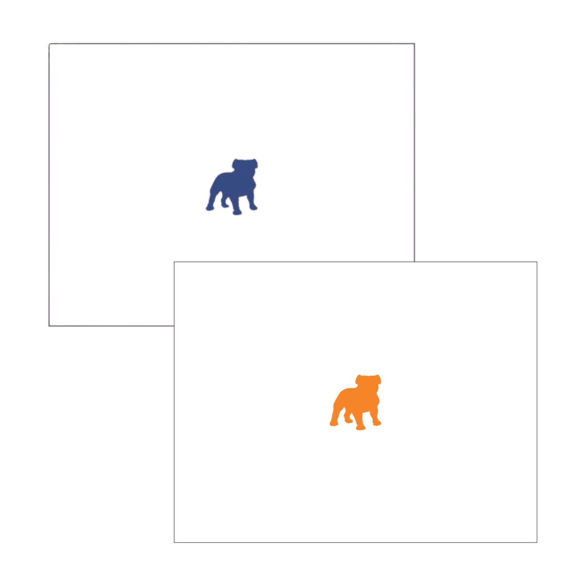 Bulldog Motif Notecards