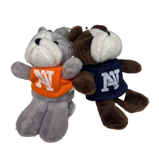 Plush Bulldog Keychain