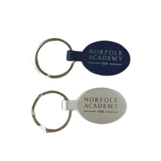 Norfolk Academy Engraved Oval Keychain
