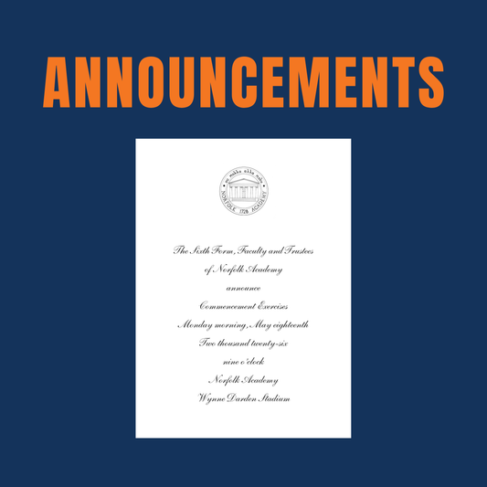 Norfolk Academy Graduation Announcement - Class of 2026