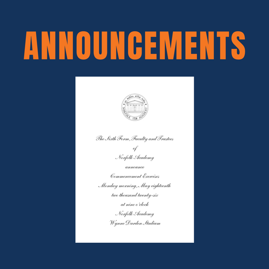 Norfolk Academy Graduation Announcement - Class of 2026
