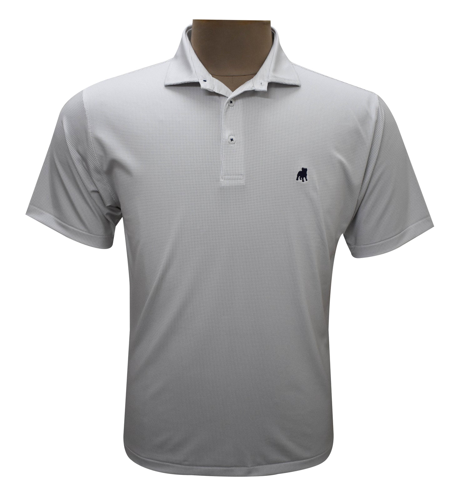 Grey and White Checkered Polo by Horn Legend