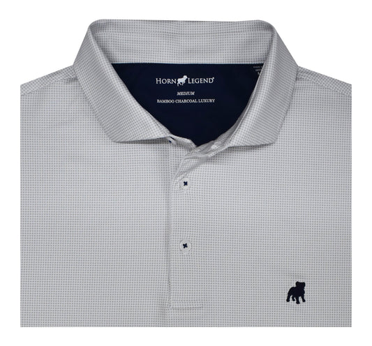 Grey and White Checkered Polo by Horn Legend