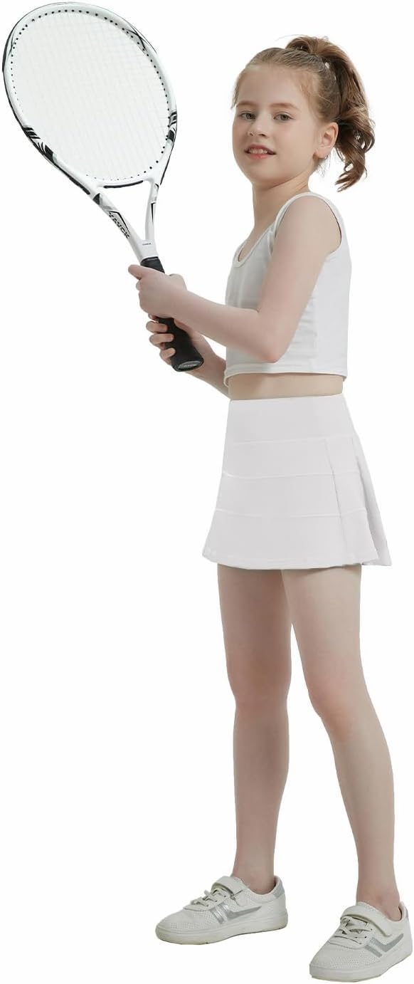 Youth Girls Back Pleat Tennis Skirt - 2 colors
