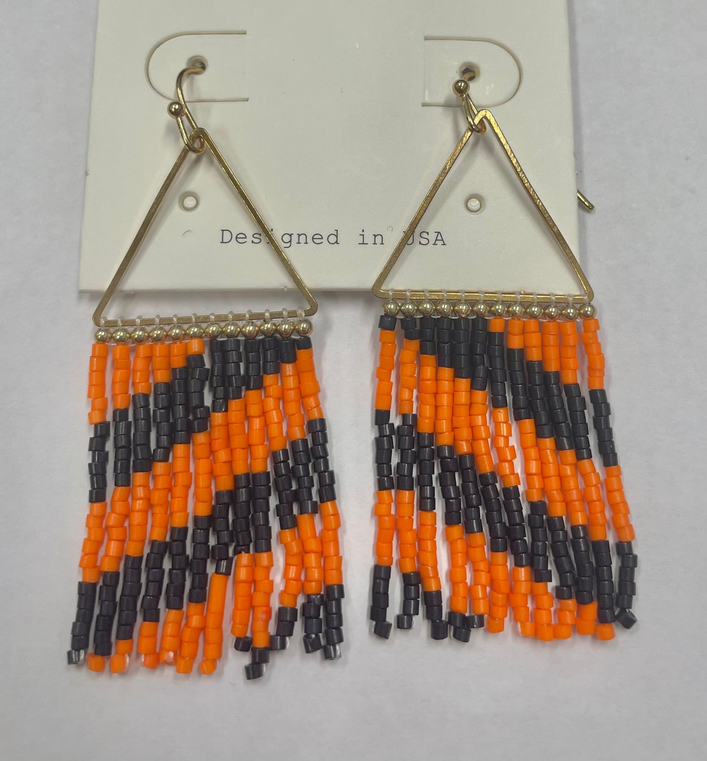 EARRING - BEADED CURTAIN DANGLE