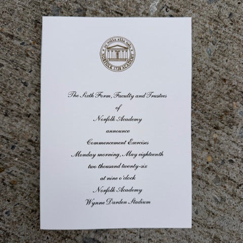 Norfolk Academy Graduation Announcement - Class of 2026