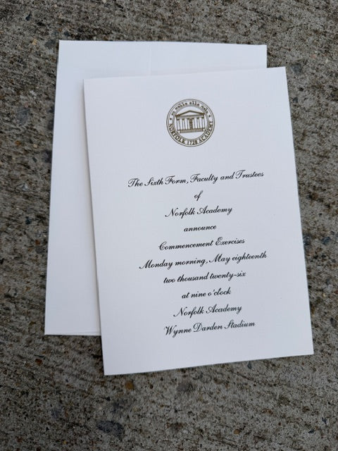 Norfolk Academy Graduation Announcement - Class of 2026