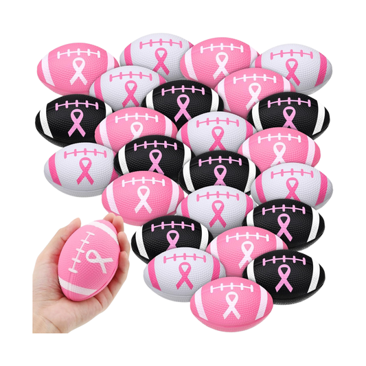 Breast Cancer Football Stress Ball