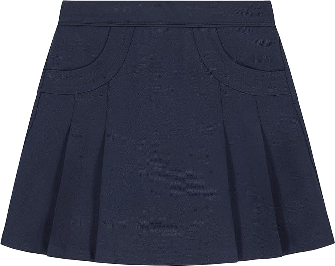 Youth Pleated Twill Navy Scooter