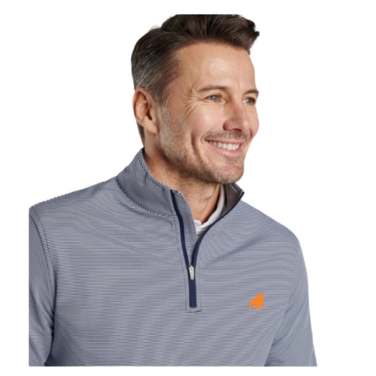 Perth Mini Stripe Quarter-zip by Peter Millar